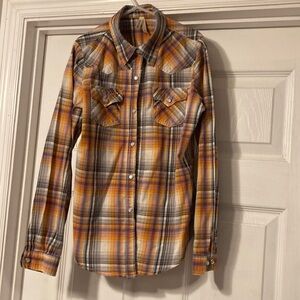 Girls Roper button down western shirt size L